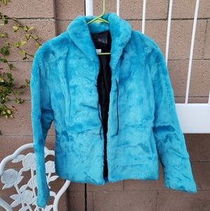 Vintage Guess Faux Fur Jacket Size Large